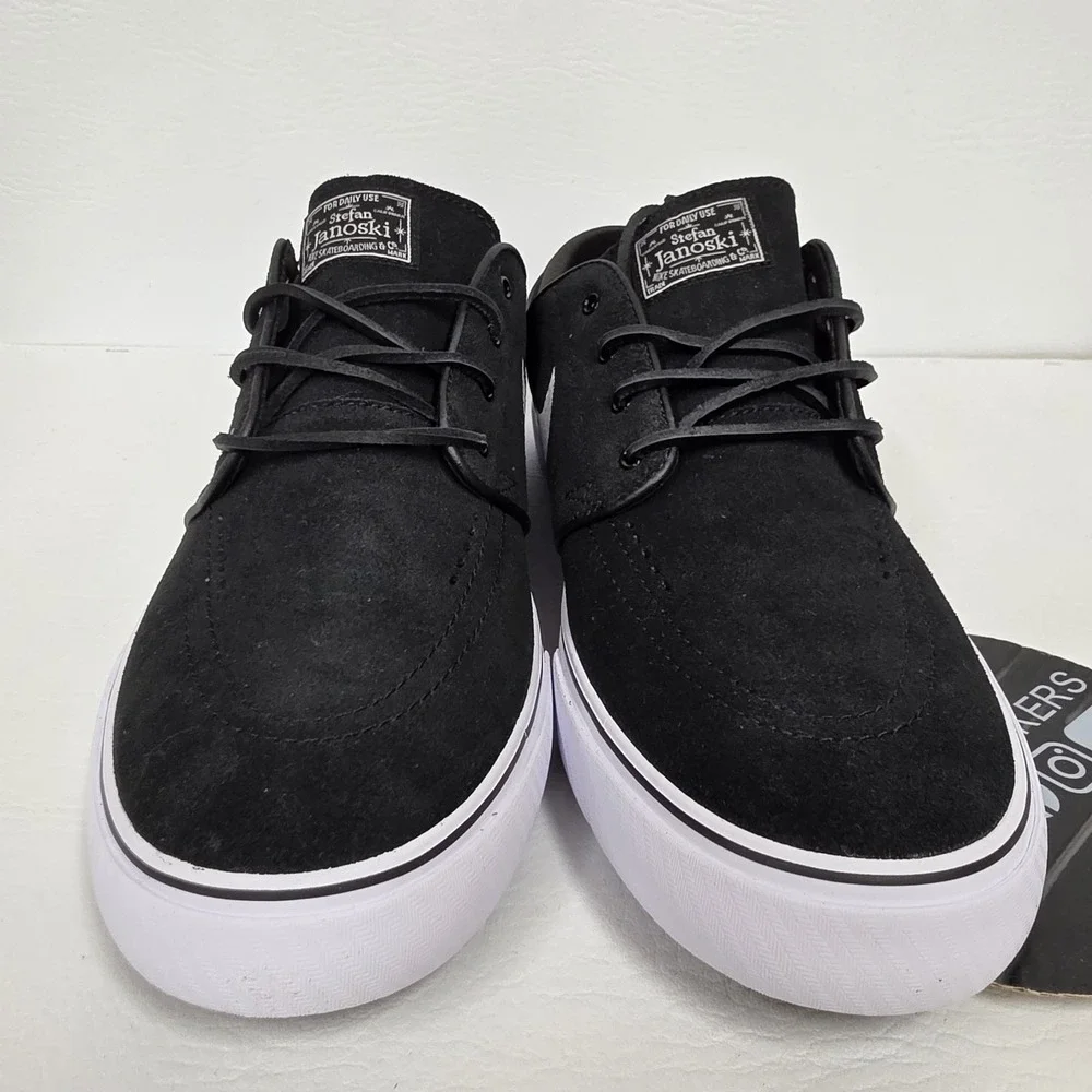 Nike SB Stefan Janoski+ Black Suede Skate ShoesFD6757- 001 Men's Size 10.5